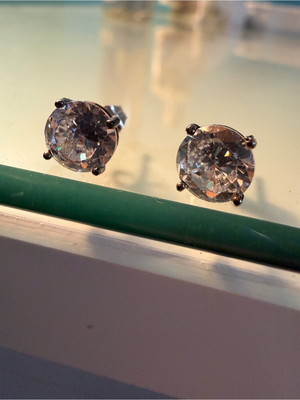 Classic Clear Crystal Stud Earrings - Sparkling Round CZ